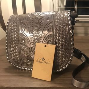 Brand new Patricia Nash Metallic Gray Bag
